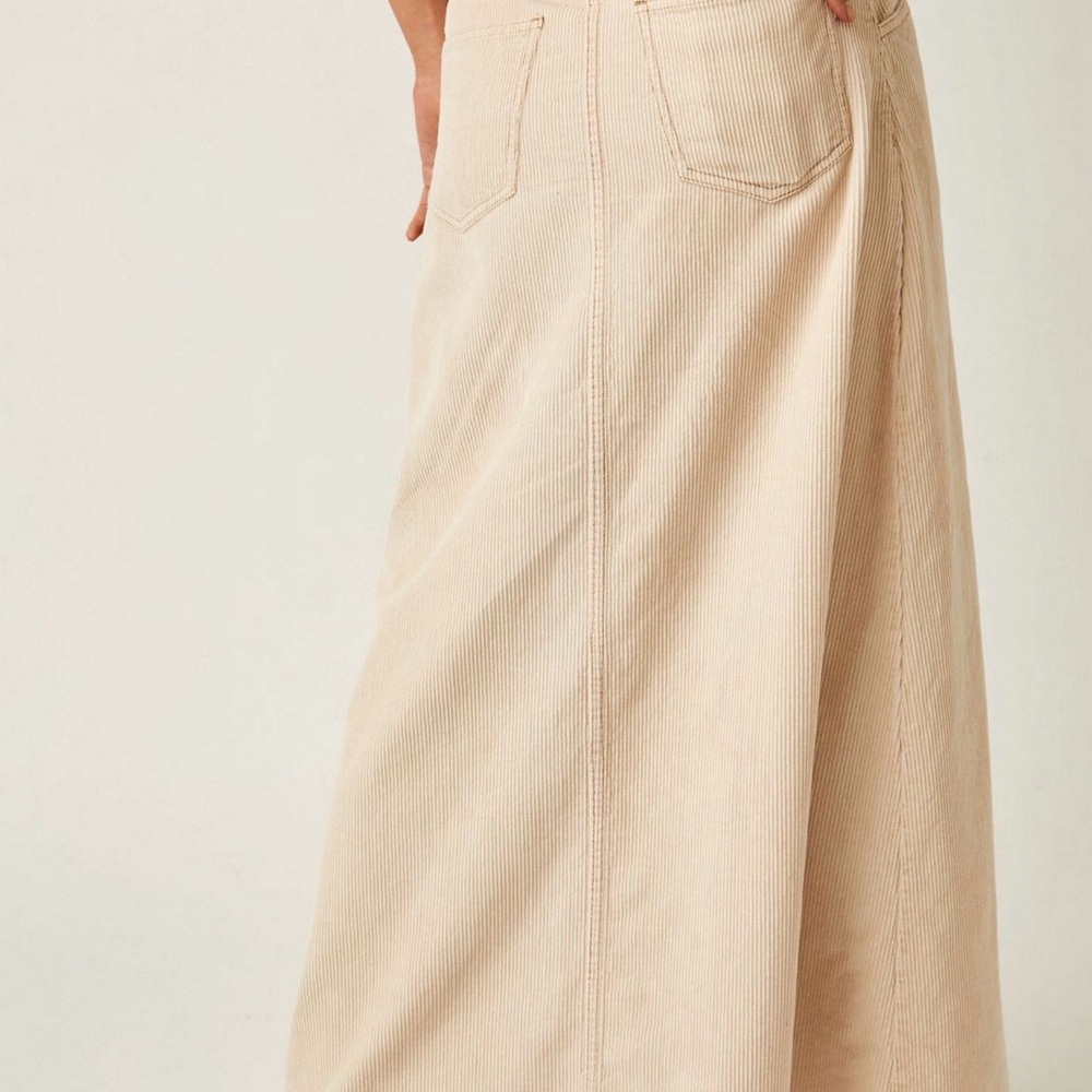 Free People Cream Corduroy skirt New condition - Picture 3 of 7